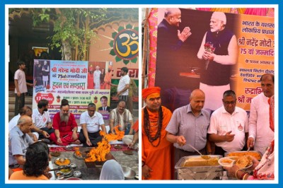 Attended Yagya, Rudrabhishek, and Bhandara on Hon’ble PM Shri Narendra Modi Ji’s 75th birthday in Rohtak.